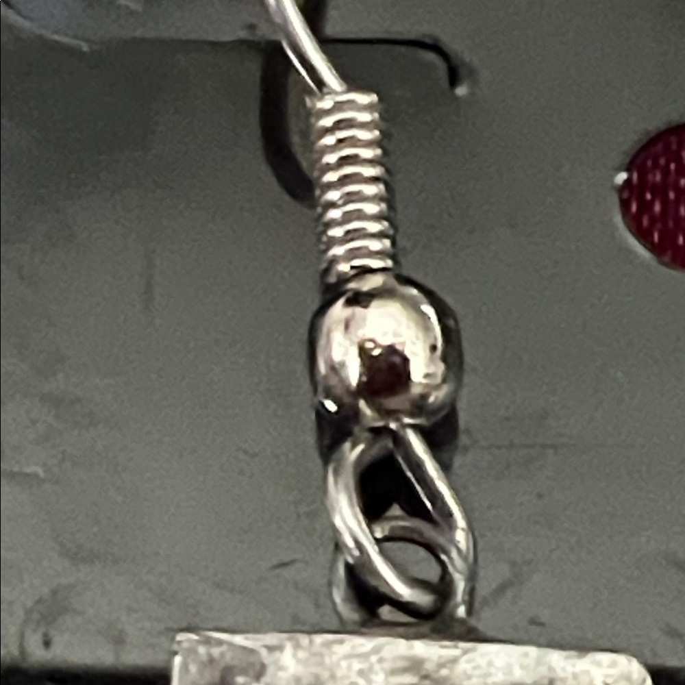 Elegant Silver Rectangular Earrings - image 3